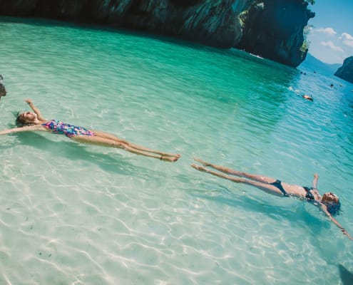 Amicizia Armonia Perfetta Amiche Mare Limpido Pace