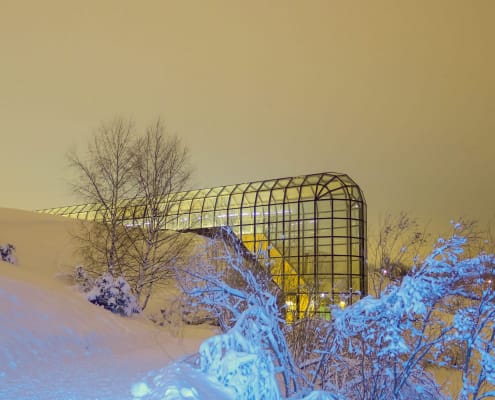 Arktikum Museo Rovaniemi Lapponia Inverno Aurora Boreale