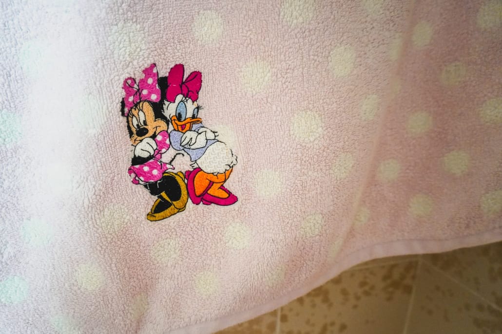 Bagnetto Bambini Attività Rilassanti Divertenti Asciugamano Minnie Paperina