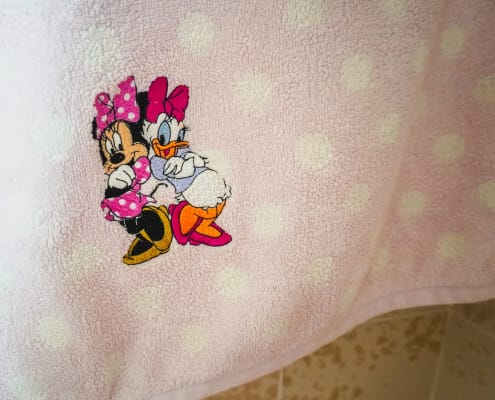 Bagnetto Bambini Attività Rilassanti Divertenti Asciugamano Minnie Paperina