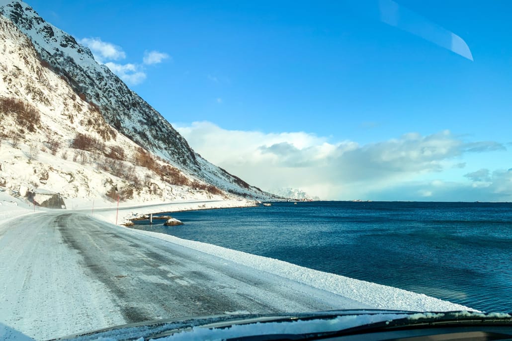 Viaggio Nord Lofoten Tromso Norvegia Esperienza Artica Guidare Lofoten Strade Inverno