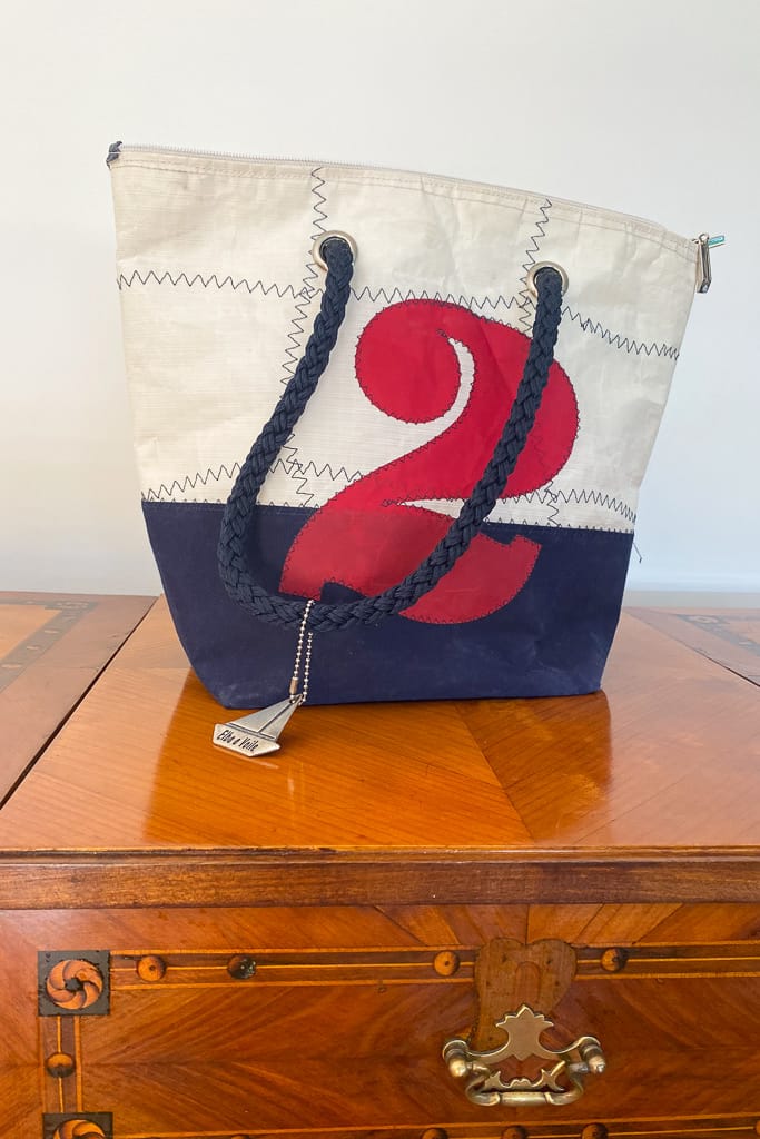 Valigia Elba Borsa Elba a Voile Due Sostenibile Donna Fashion Mamma Elegante The Casual Twinkle Shop Dettaglio