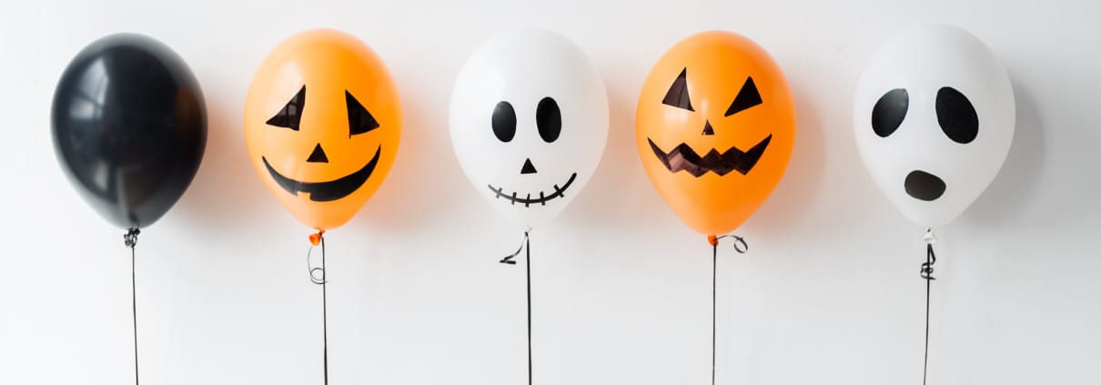 Halloween Modi Divertirsi Bambini Pallonicini Zucche Fanstasmi Paurose Divertenti