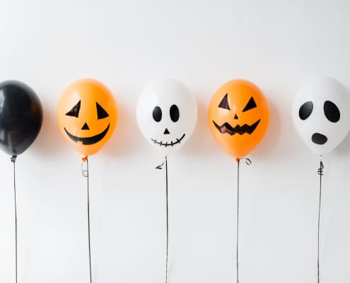 Halloween Modi Divertirsi Bambini Pallonicini Zucche Fanstasmi Paurose Divertenti