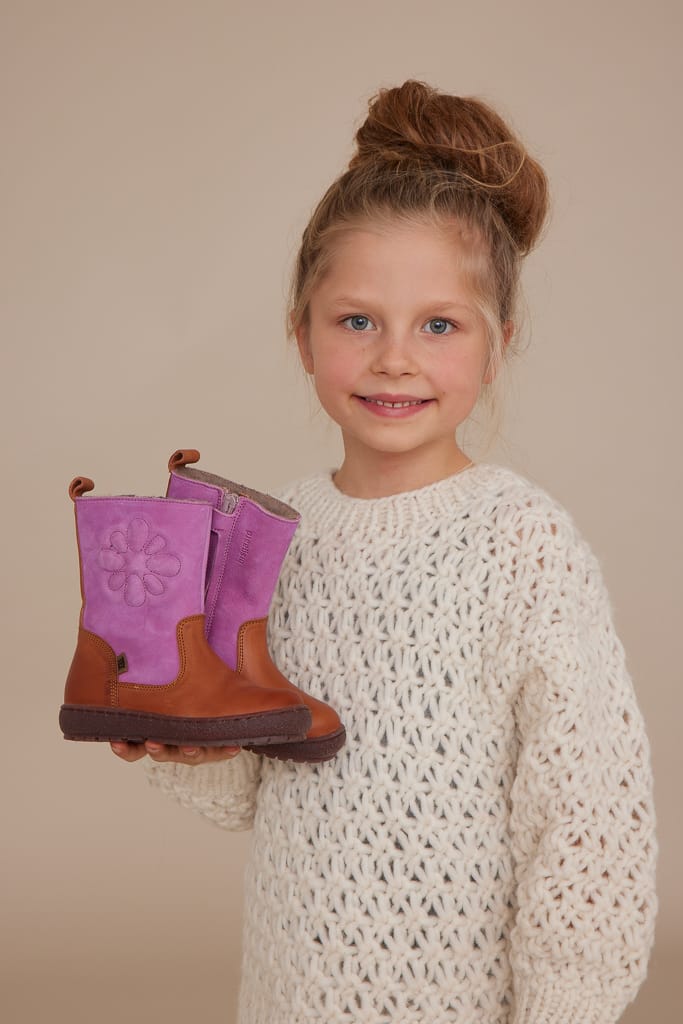 Stivaletti e Sneakers Invernali Bambina Scarpe Inverno Rosa Marrone