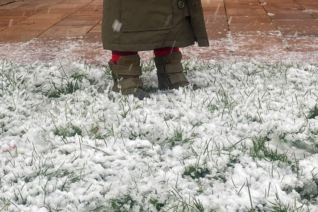 Stivaletti E Sneakers Invernali Bambino Ellis Bisgaard Nevicata Prato Innevato