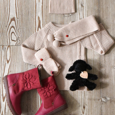 Stivaletti in pelle bambina Bisgaard Dora Bordeaux in pelle naturale caldi per inverno