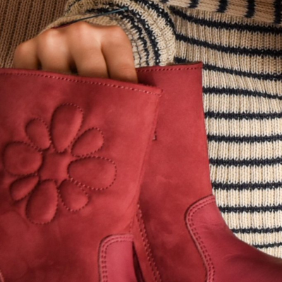 Stivaletti in pelle bambina Bisgaard Dora Bordeaux in pelle naturale caldi per inverno
