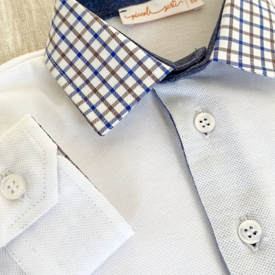 maltese polo bambino sartoriale lusso manica lunga piccoli sarti dettaglio colletto