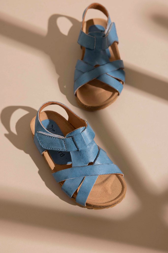 sandali aiden azzurro sostenibilita bisgaard italia bambini bambino calzature artigianali