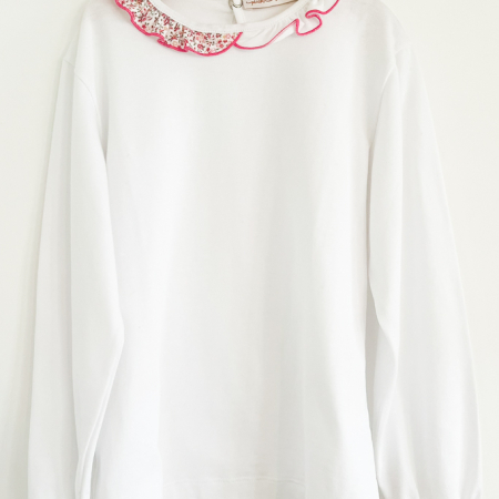 lima rosa maglietta elegante bambina cotone naturale