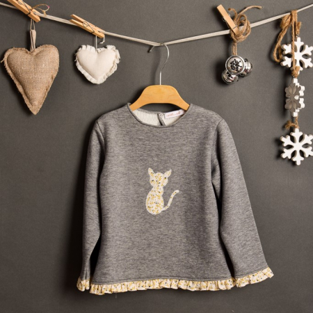 felpa bambina in cotone per autunno inverno made in italy lusso sostenibile