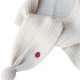 sciarpa calda per bambini esencia, in alpaca sostenibile e di lusso, color avorio