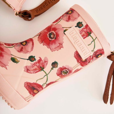 stivali da pioggia rosa bisgaard fashion bouquet per bambina sostenibili