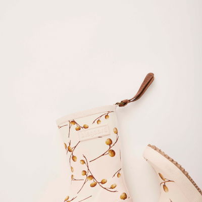 Stivali da pioggia per bambina Bisgaard Fashion Longan in gomma naturale crema