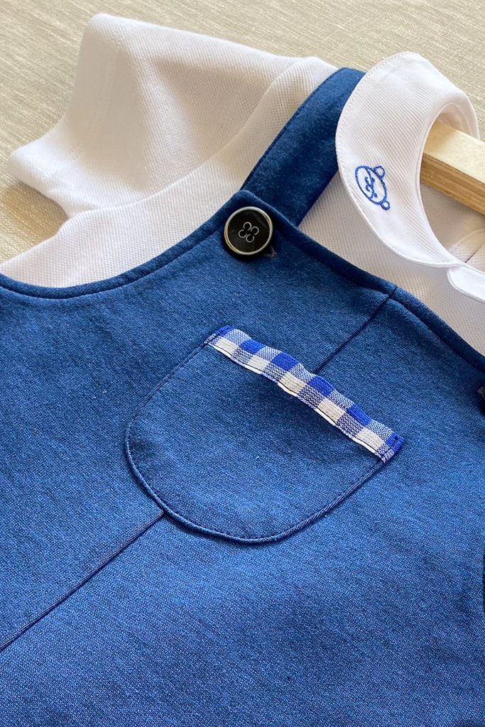 salopette blu body bambino dettaglio piccoli sarti salopette blu body bambino dettaglio piccoli sarti
