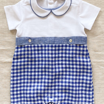 pagliaccetto per bambino e neonato, cotone misto lino, made in italy artigianale e lussuoso