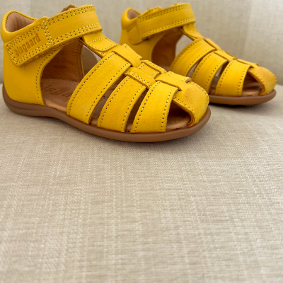 bisgaard sandali carly giallo neonato scarpe primi passi sostenibili