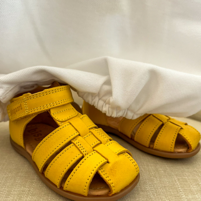 bisgaard sandali carly giallo neonato scarpe primi passi abbigliamento lusso neonato bambino