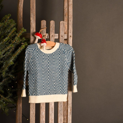 nordica foglia di te maglia bambino calda alpaca lana inverno