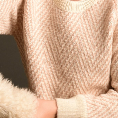 maglia in alpaca bambina nordica rosa esencia elegante calda per l'inverno