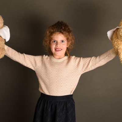 maglia in alpaca bambina nordica rosa esencia elegante calda per l'inverno