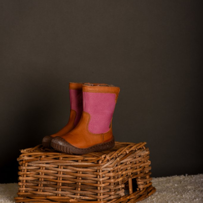 Stivaletti per bambina rosa Bisgaard Feiya in pelle naturale per l'inverno