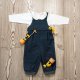 completo salopette e body neonato Made in Italy sostenibile