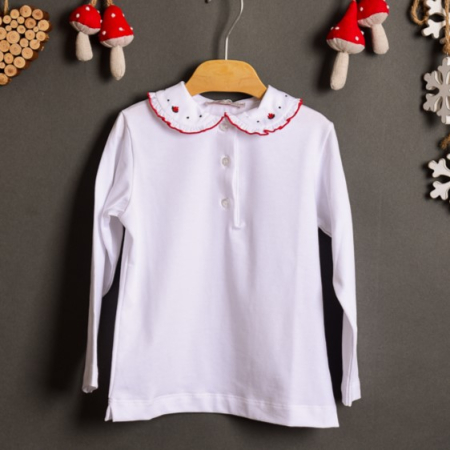 polo elegante bambina valentine per le feste natale e inverno