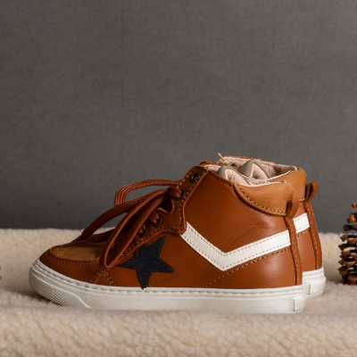 Sneakers Bisgaard bambino in pelle naturale