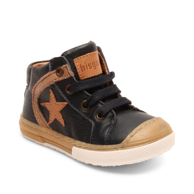 Sneakers blu bambino Bisgaard in pelle naturale