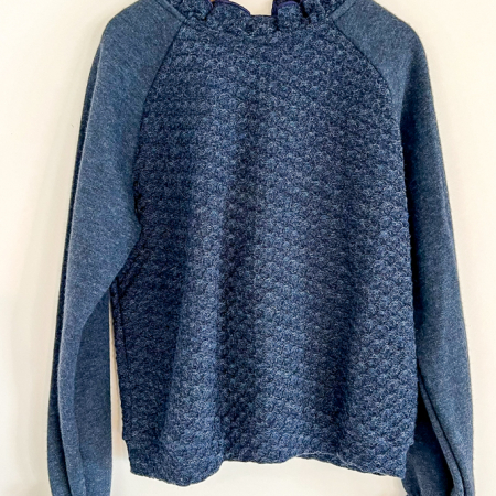 piccoli sarti gemma maglia bambina blu moda sostenibile lusso made in italy