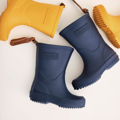 Stivali da pioggia blu bambino Bisgaard gomma naturale sostenibili