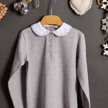 ambra polo bambina maglietta elegante piccoli sarti shirt girl sustainable fashion luxury