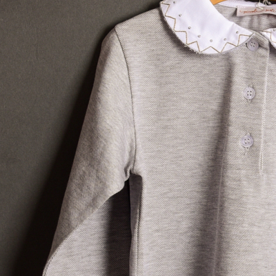 ambra polo bambina maglietta elegante piccoli sarti shirt girl sustainable fashion luxury